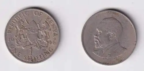 1 Schilling Kupfer Nickel Münze Kenia 1966 ss (169767)