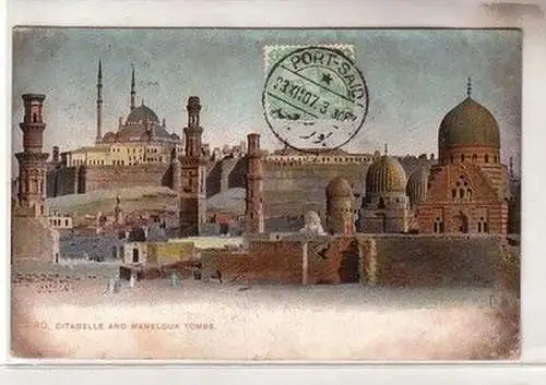 24817 Ak Cairo Kairo Egypte Ägypten Citadelle and Mamelouk Tombs 1907