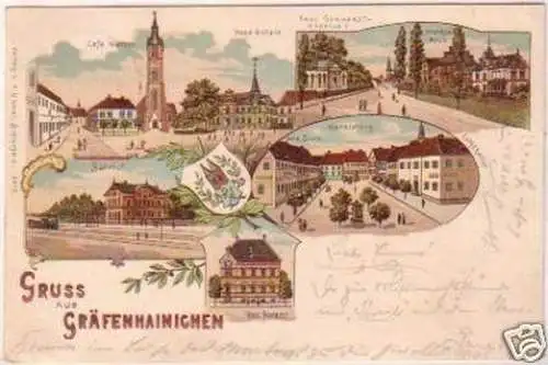 25251 Ak Lithographie Gruss aus Gräfenhainichen 1899