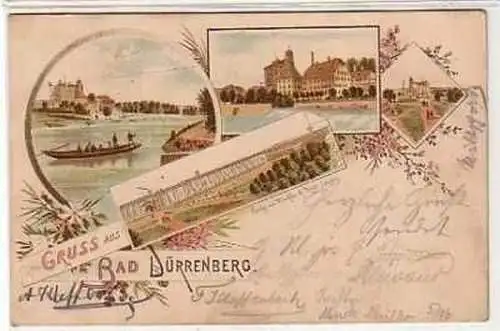 40205 Ak Lithographie Gruß aus Bad Dürrenberg 1894 !!!