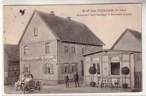 55504 Ak Gruß aus Hüttenrode im Harz Restaurant zum Hofjäger 1915