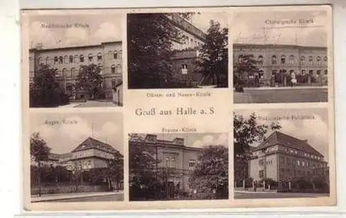 53705 Mehrbild Ak Gruß aus Halle an der Saale Kliniken 1936