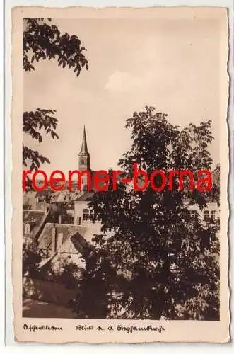 71678 Ak Aschersleben Blick auf die Kirche 1937