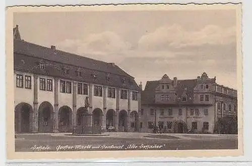 63823 Ak Dessau großer Markt mit Denkmal "Alter Dessauer" 1957