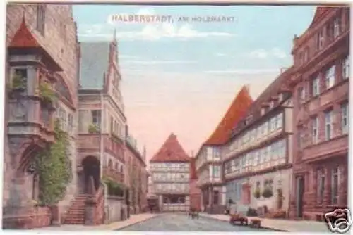 29197 Ak Halberstadt am Holzmarkt um 1920