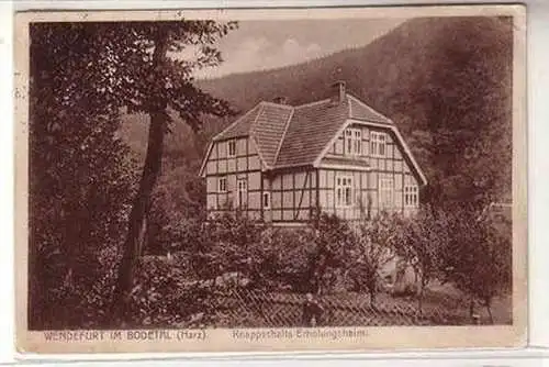 55652 Ak Wendefurt im Bodetal (Harz) Knappschafts Erholungsheim 1929