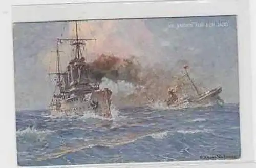 27074 Feldpost Ak S.M.S. "Emden" auf der Jagd 1915