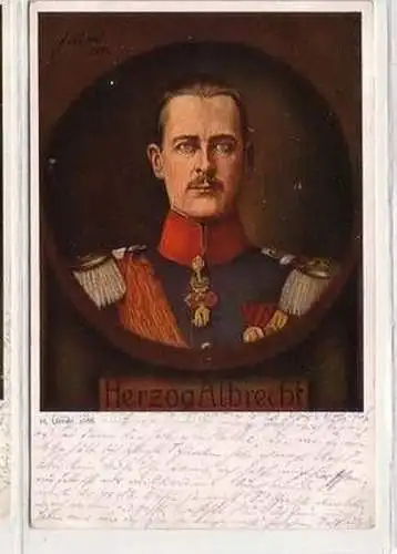 25278 Feldpost Ak Herzog Albrecht von Württemberg 1915