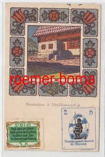 72689 Künstler Ak Bauernhaus Obersteiermark Deutschnat. Verein f. Österreich1919