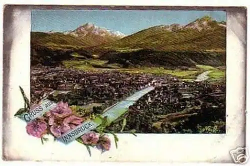 02933 Ak Gruss aus Innsbruck Totalansicht um 1900