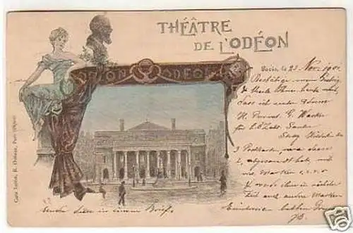 30470 Ak Paris Theatre de L´Odeon 1901