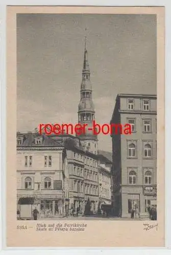 19991 Ak Riga Blick auf die Petrikirche um 1930