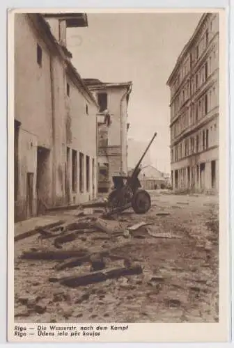 23872 Ak Riga - Die Wasserstraße nach dem Kampf um 1919