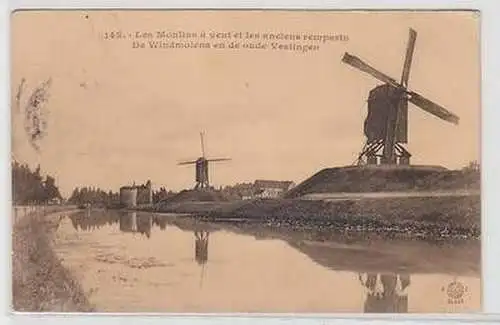 51061 Feldpost Ak Belgien Windmühlen 1914