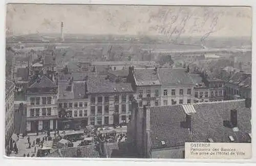 54681 Ak Ostende Panorama des Bassins Vue prise de l´Hotel de Ville 1914