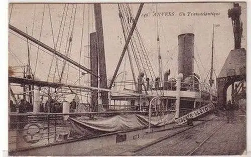 59060 Ak Anvers Antwerpen Belgien Transatlantik Dampfer 1910