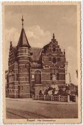 54672 Ak Poppel Belgien Het Gemeentehuis um 1915