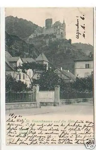 31875 Ak St. Goarshausen und die Katz 1901