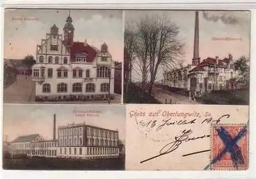 53973 Mehrbild Ak Gruß aus Oberlungwitz in Sachsen 1906