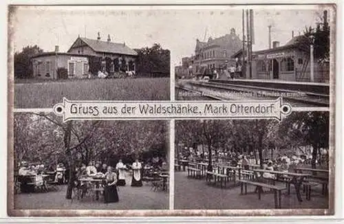 56477 Mehrbild Ak Gruß aus der Waldschänke Mark Ottendorf um 1910