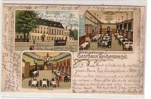 53963 Mehrbild Ak Lithographie Gasthaus Reichenbrand 1902