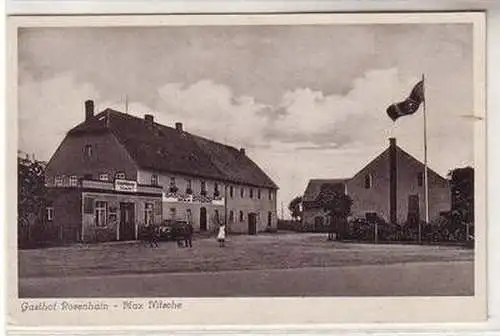 08715 Ak Gasthof Rosenhain über Löbau 1948