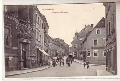 54276 Ak Rosswein Döbelner Strasse mit Restaurant 1914