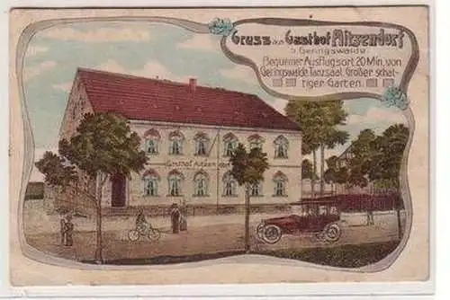 54067 Ak Gruß aus Gasthof Aitzendorf bei Geringswalde 1920