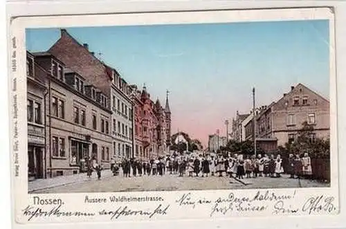 53729 Ak Nossen Äussere Waldheimstrasse 1911