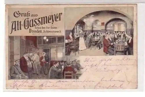 54375 Ak Gruß aus Dresden Alt Gassmeyer 1918