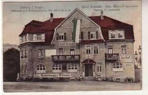 57162 Ak Geising im Erzgebirge Gasthof Stadt Dresden um 1910