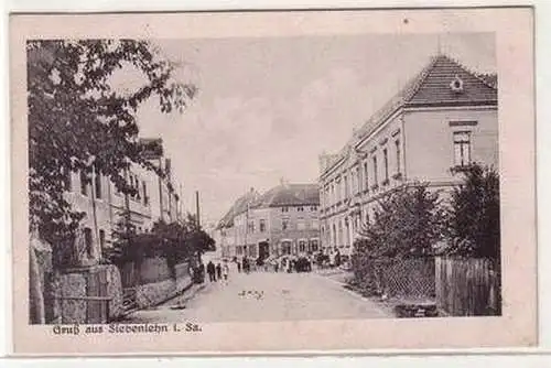 53246 Ak Gruß aus Siebenlehn in Sachsen Strassenansicht 1922