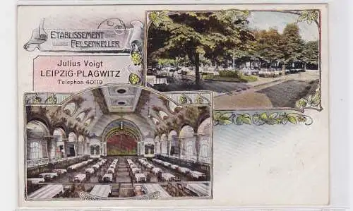 66214 Ak Lithographie Etablissement Flesenkeller Leipzig Plagwitz um 1910