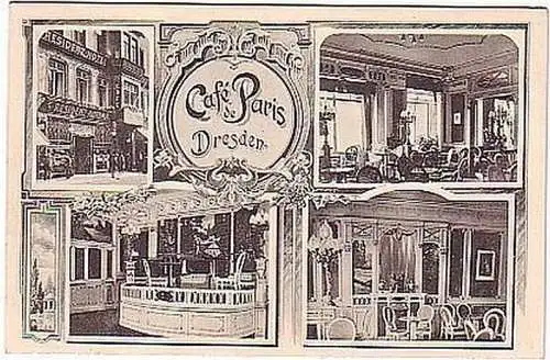 10197 Mehrbild Ak Dresden Cafe de Paris um 1920