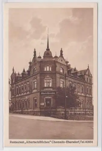 98031 Ak Chemnitz Ebersdorf Restaurant 'Albertschlößchen' um 1920