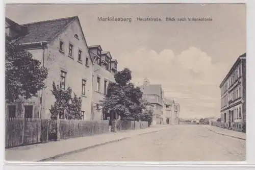 98713 Ak Markkleeberg Hauptstrasse Blick nach Villenkolonie 1918