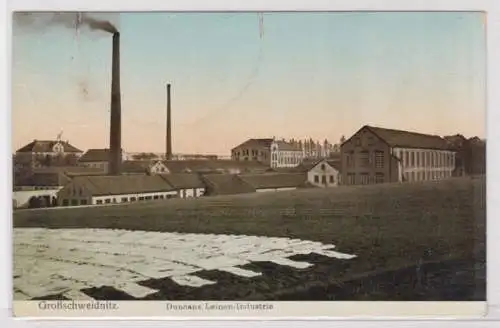 98799 Ak Großschweidnitz Duncans Leinen Industrie 1913