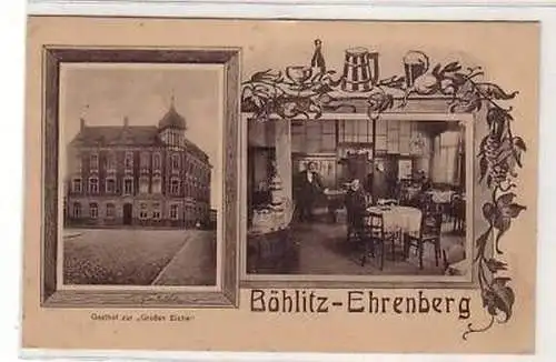 02844 Ak Böhlitz Ehrenberg Gasthof zur Großen Eiche