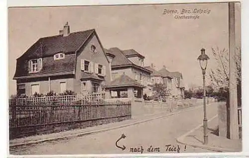 26133 Ak Borna Bez. Leipzig Goethestraße um 1910