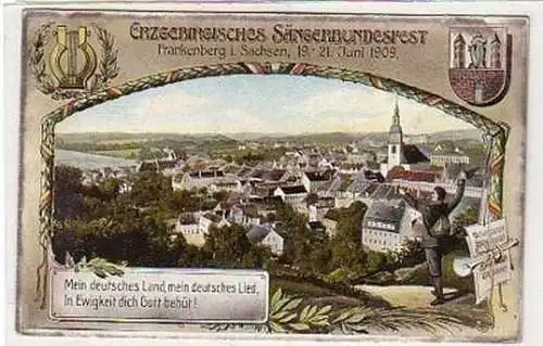 26397 Ak Frankenberg Erzgebirg. Sängerbundesfest 1909