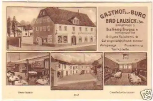 23358 Mehrbild-Ak Gasthof zur Burg Bad Lausick um 1920