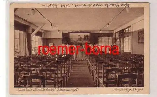 78254 Ak Annaberg im Erzgebirge Saal der Landeskirchl. Gemeinschaft 1937