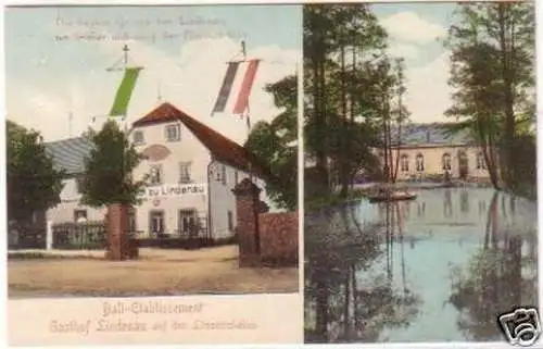 24651 Ak Gasthof Lindenau auf den Lößnitzhöhen 1914