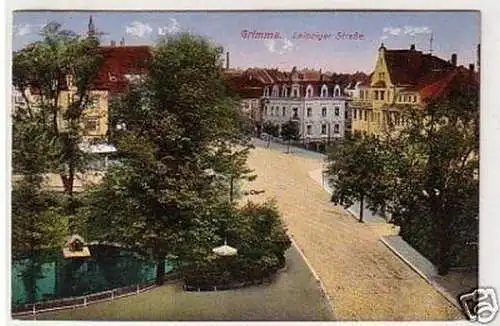 16774 Ak Grimma Leipziger Straße um 1910