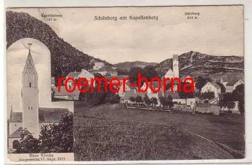 76543 Ak Schönberg am Kapellenberg Neue Kirche 1911