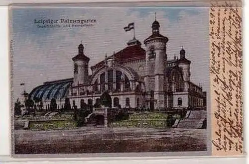 17/38 Ak Leipzig Palmengarten Gesellschaftshaus 1901