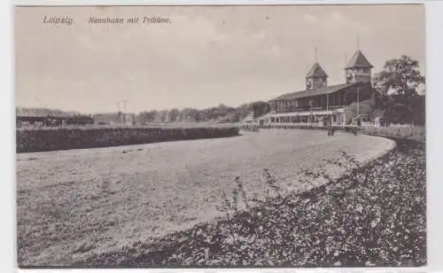 88508 AK Leipzig - Rennbahn mit Tribüne um 1920