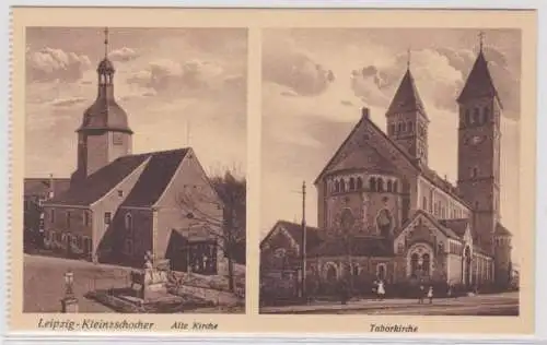 92433 Ak Leipzig-Kleinzschocher Alte Kirche, Taborkirche um 1920