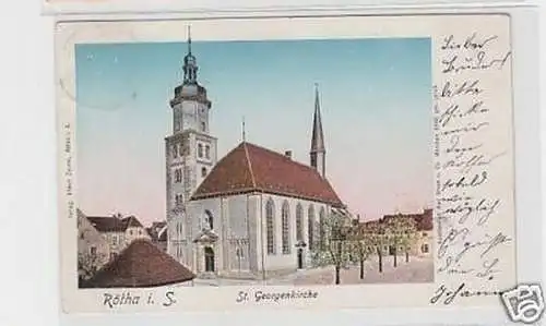 35586 Ak Rötha in Sachsen St. Georgenkirche 1902