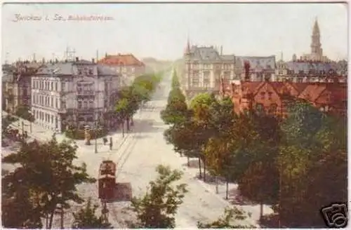 19407 Ak Zwickau in Sachsen Bahnhofstraße 1909